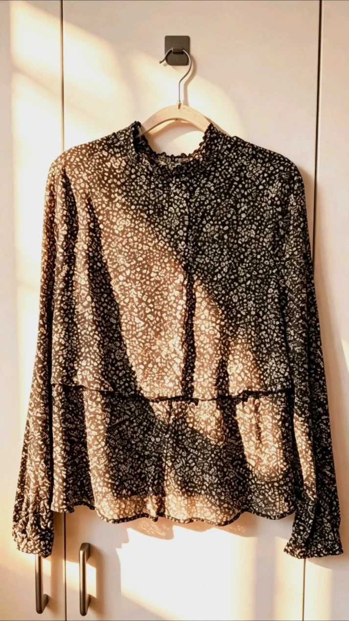 Warehouse Leopard Print Smock Blouse | BNWT | Size 12 | Ruffle Top – Warehouse – taille M / UK 12-14
