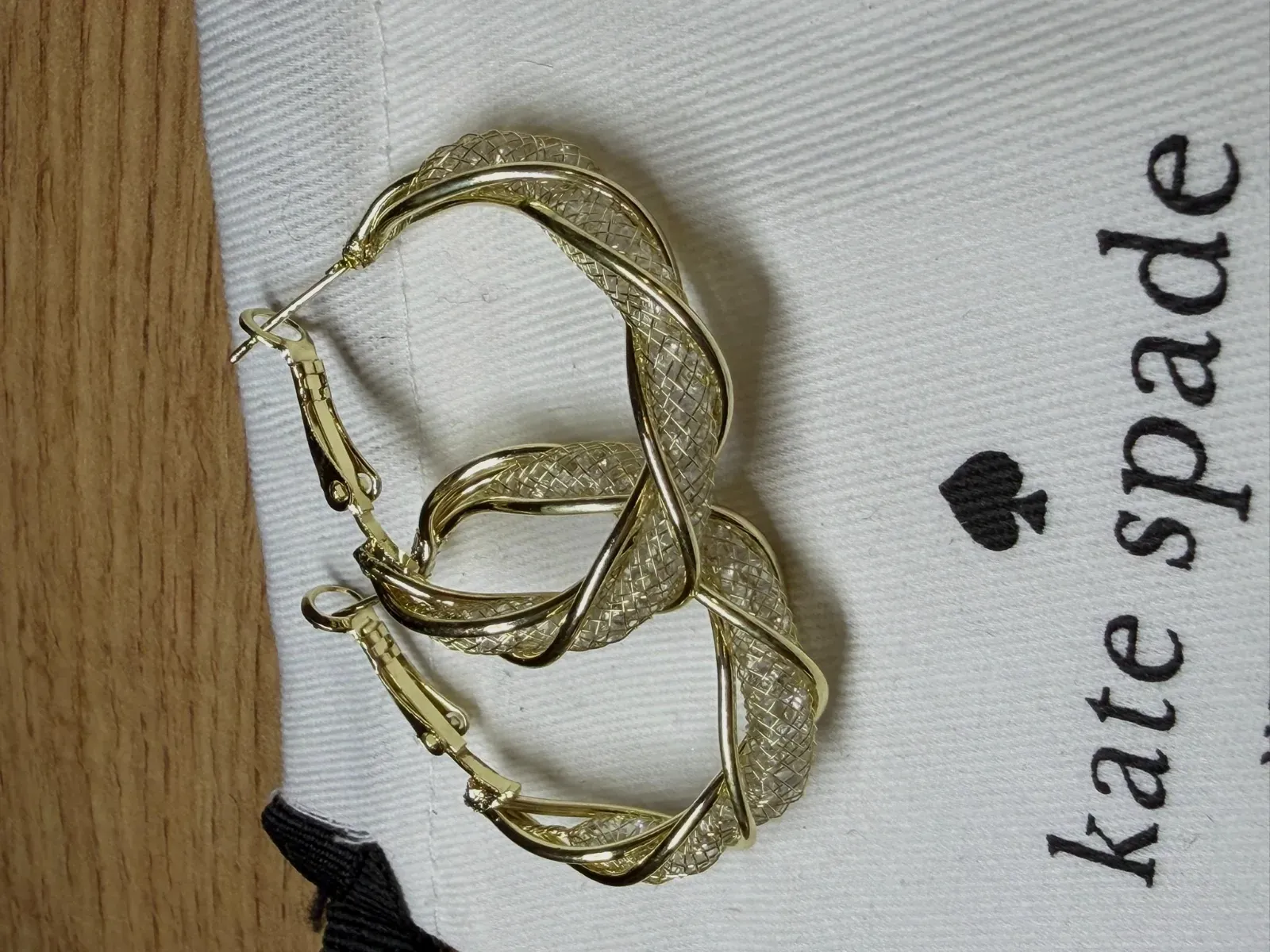 Boucles d'oreilles kate spade dorées texturées – kate spade – doré – taille Taille unique 4