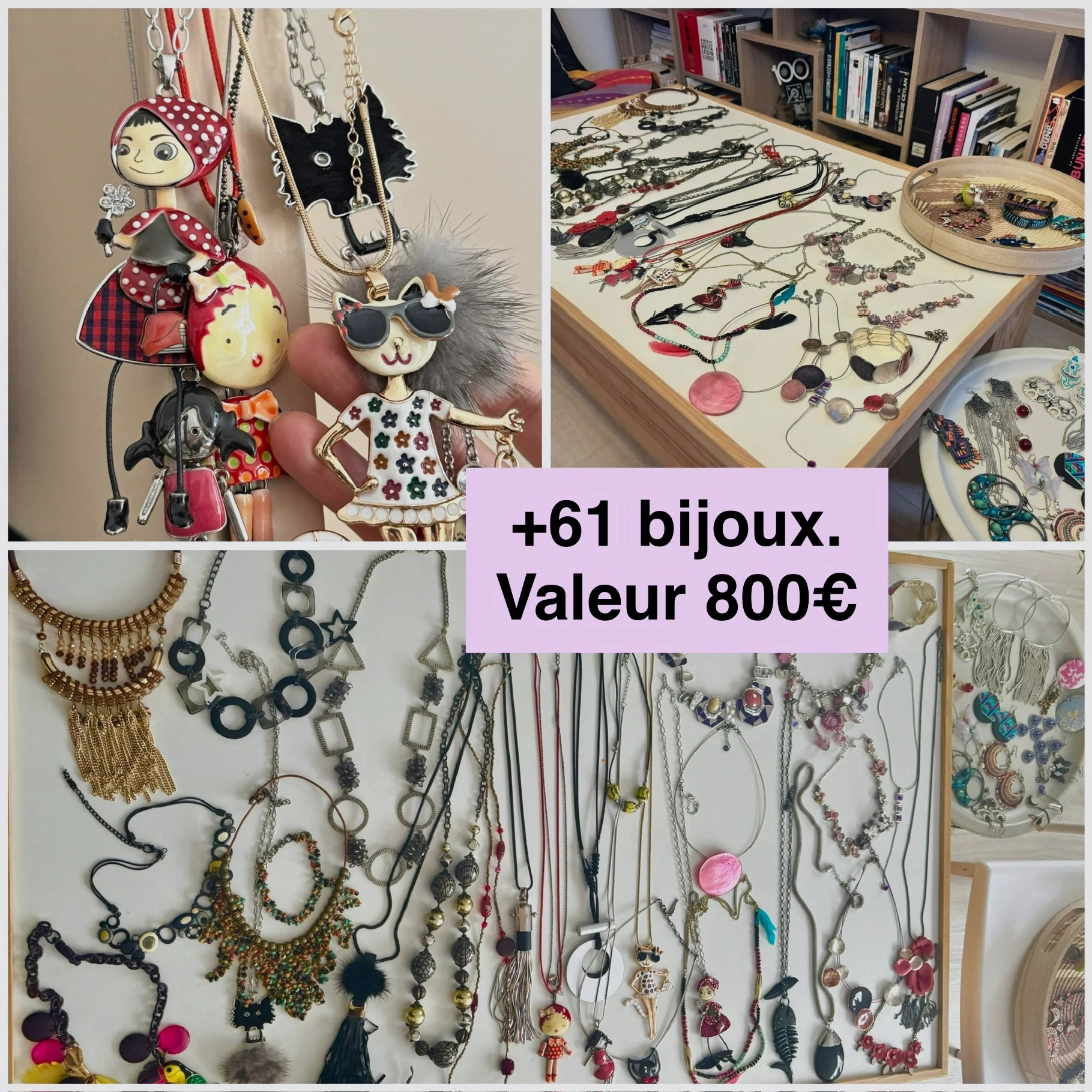 Méga lot colliers/boucles d’oreilles/bracelets/sautoirs / bijoux fantaisie
