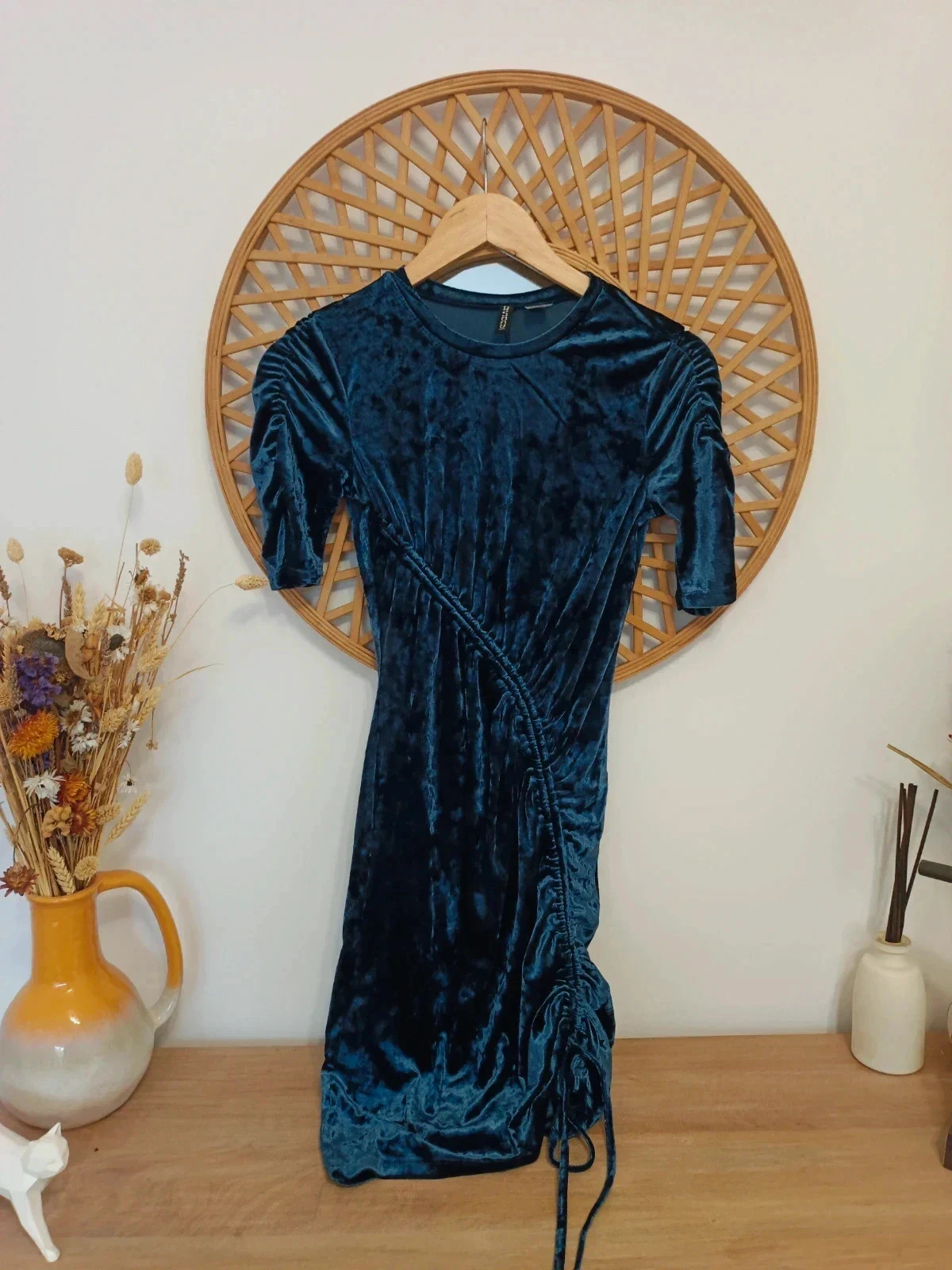 Velvet Vestido Azul Marino terciopelo– Party Night Dress Divided