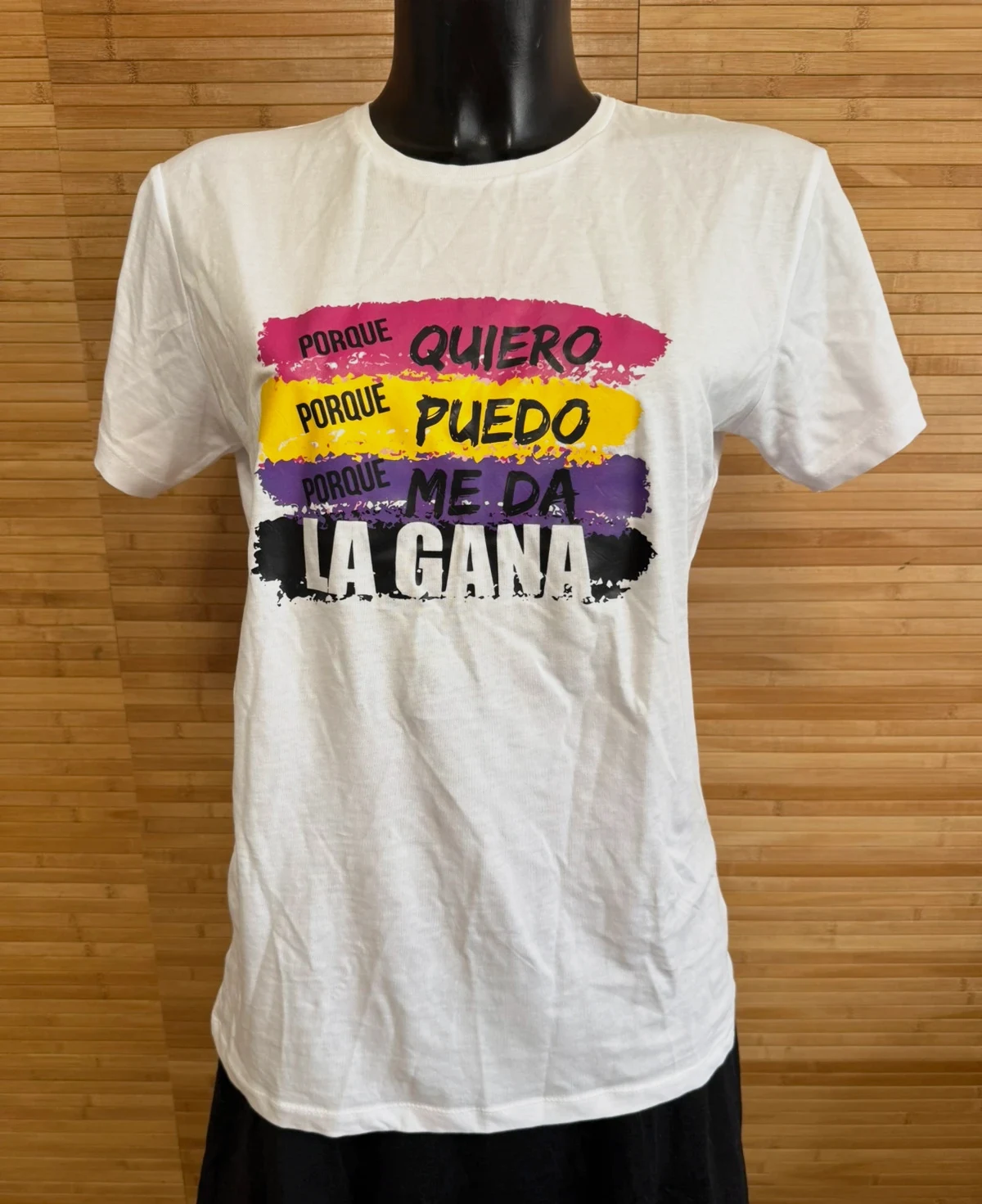 Camiseta algodón mensaje talla XL 😍