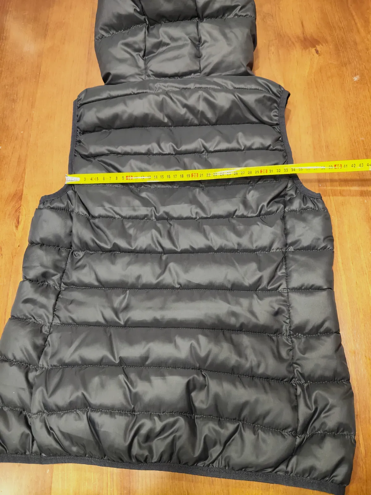 Women's black sleeveless vest Size S with hood and pockets  – only – taille S 6