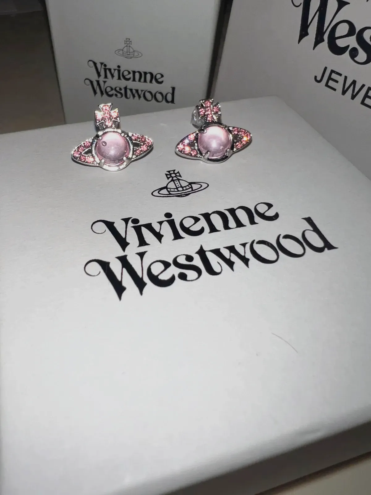 Boucles d'oreilles orb rosées Vivienne Westwood – Vivienne Westwood – rose et argenté – taille Taille unique 5
