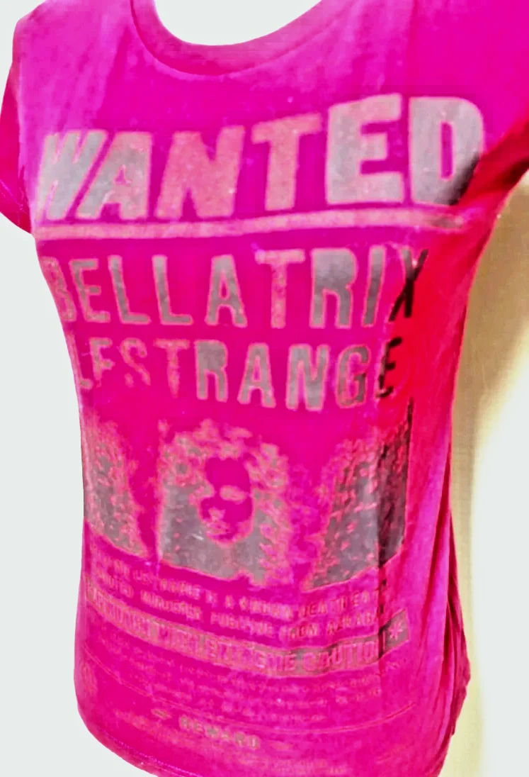 T-shirt rose fluo graphique Wanted