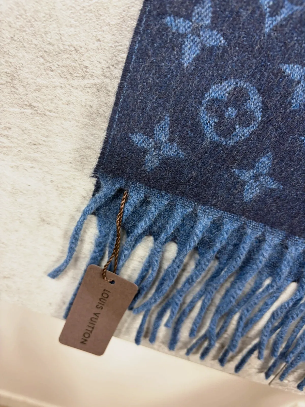 Louis Vuitton femme écharpe Reykjavik Gradient M70868 cachemire Monogram bleu – Louis Vuitton 5