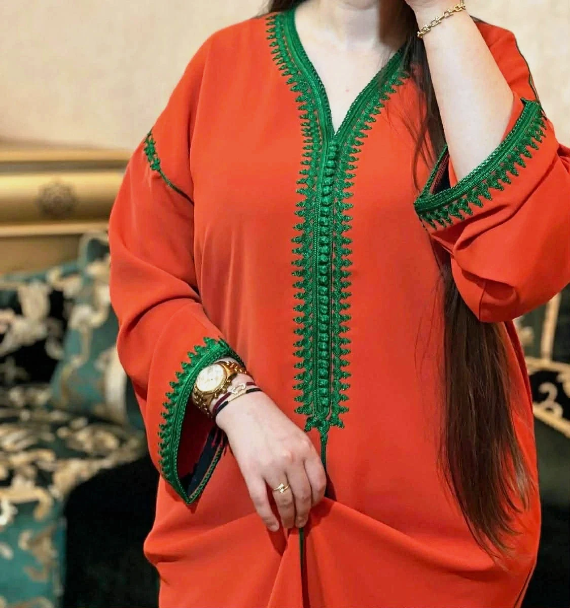 caftan crepe de coria original tendence XL/XXL ce prix n’est pas négociable