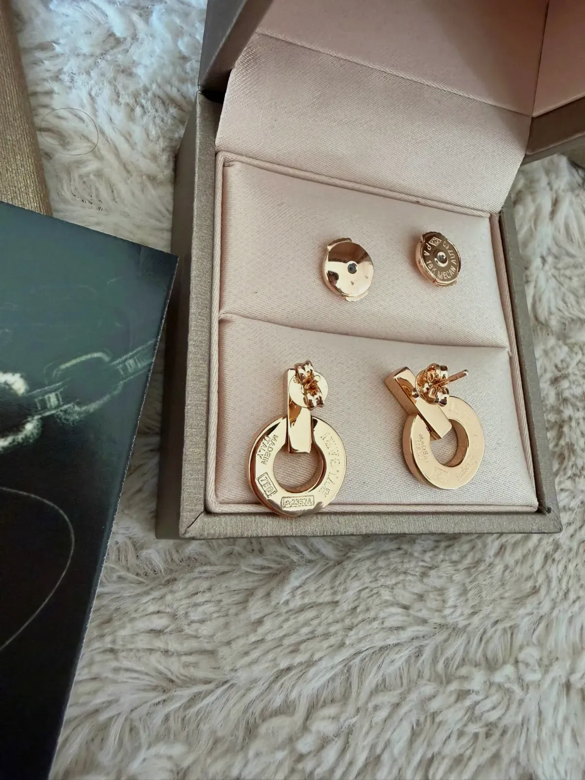 Boucles d'oreilles Bulgari Roma dorées – Bulgari – or rose 6