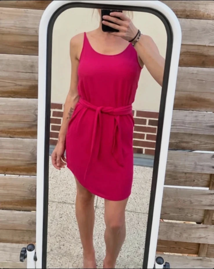 Robe ba&sh Taima framboise XS 0 – élégante chic décontracté été