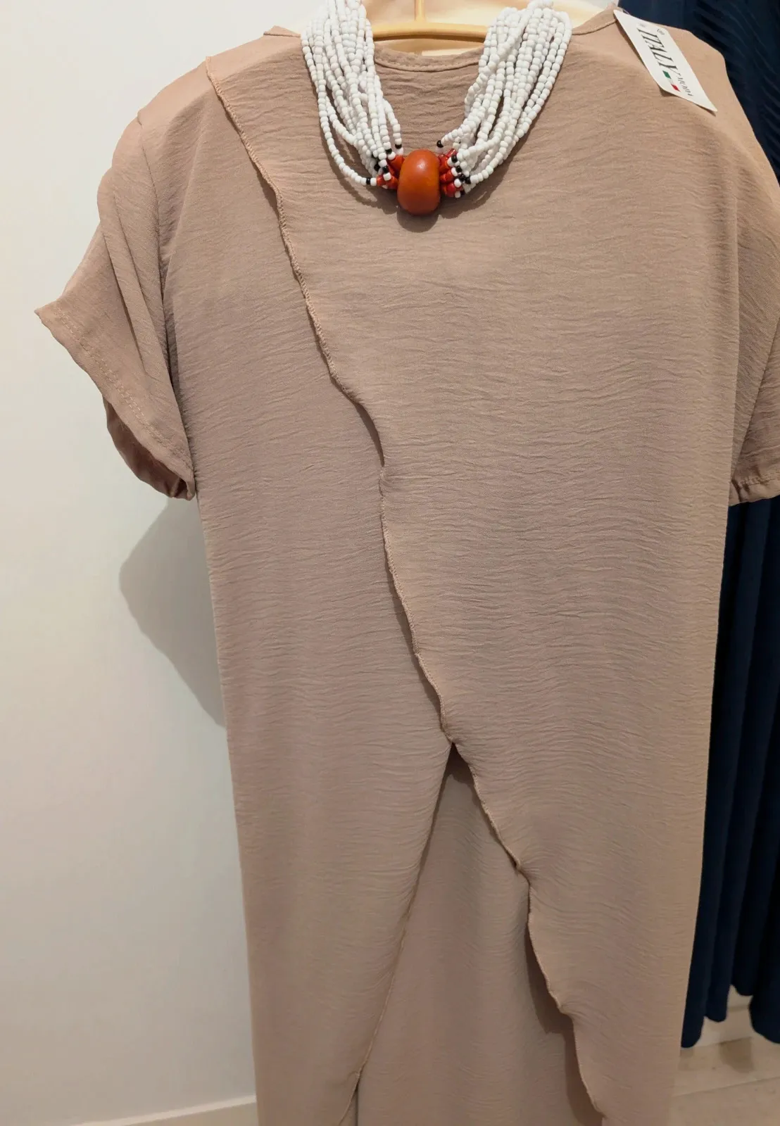 Ensemble pantalon et haut long / camel neuf – M-Made in Italy – taille Taille unique 3