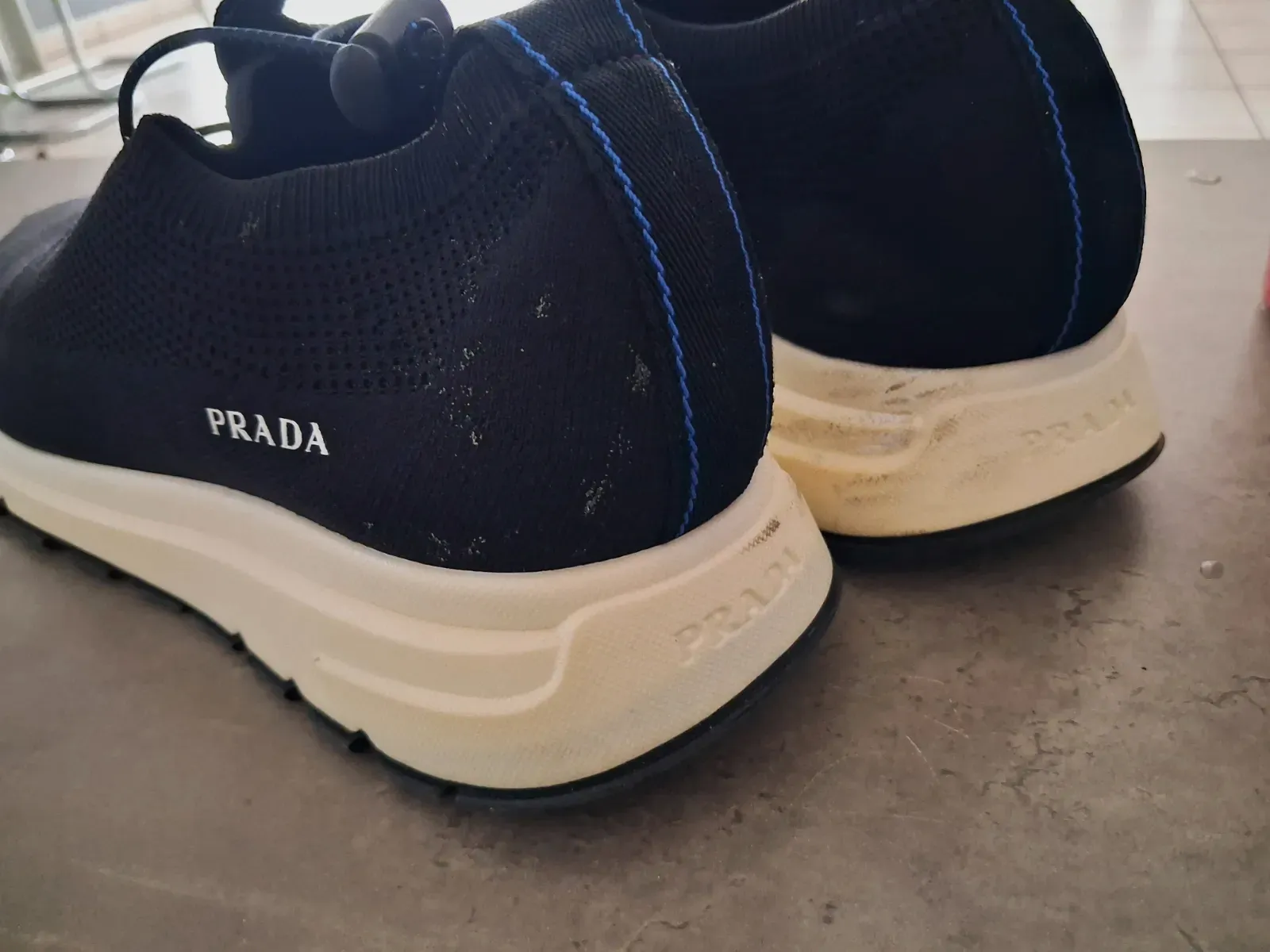Baskets chaussettes Prada en maille noire – Prada – taille EU 45 6