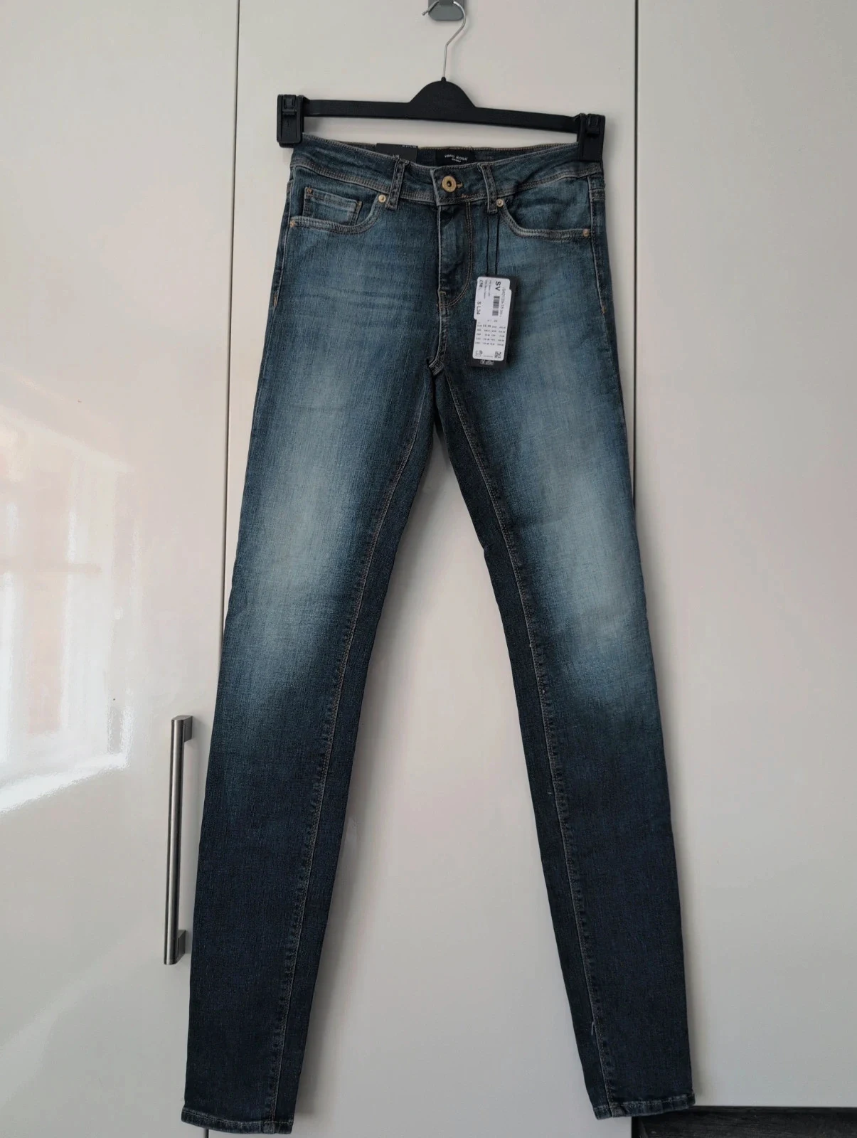 New Vero Moda Denim Jeans Mid Rise Slim UK S
