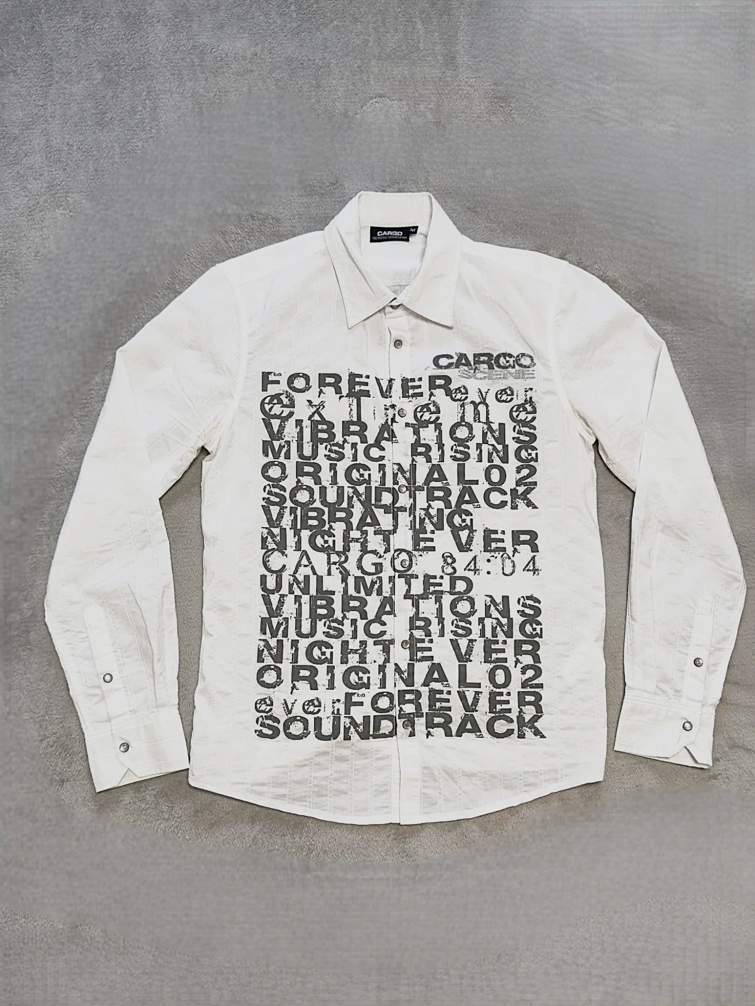 Chemise Blanche Imprimé Graphique Cargo - taille M