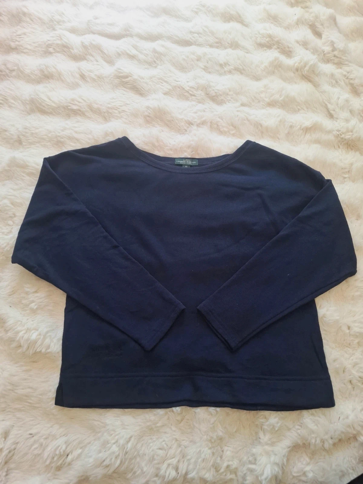 Sweat / Sweat-shirt Rétro Vintage Coupe Boxy Bleu Marine LRL Ralph Lauren T.XS / S