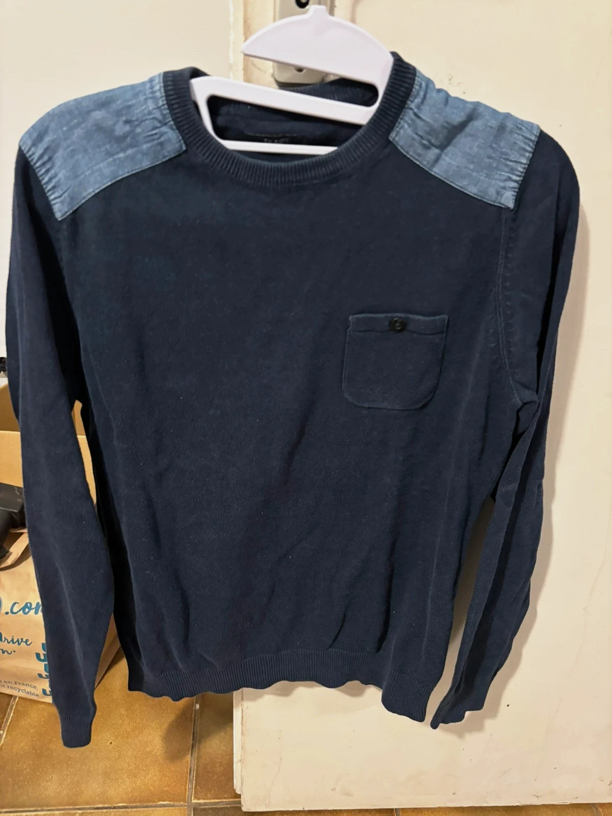 Pull bimatière esprit casual