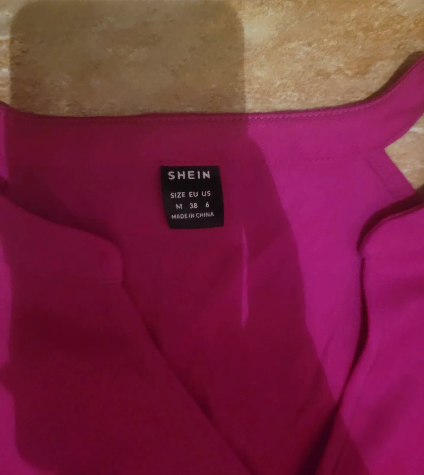 Blusa elegante fucsia sin mangas - Talla M – Shein – taille M / 38 / 10 3