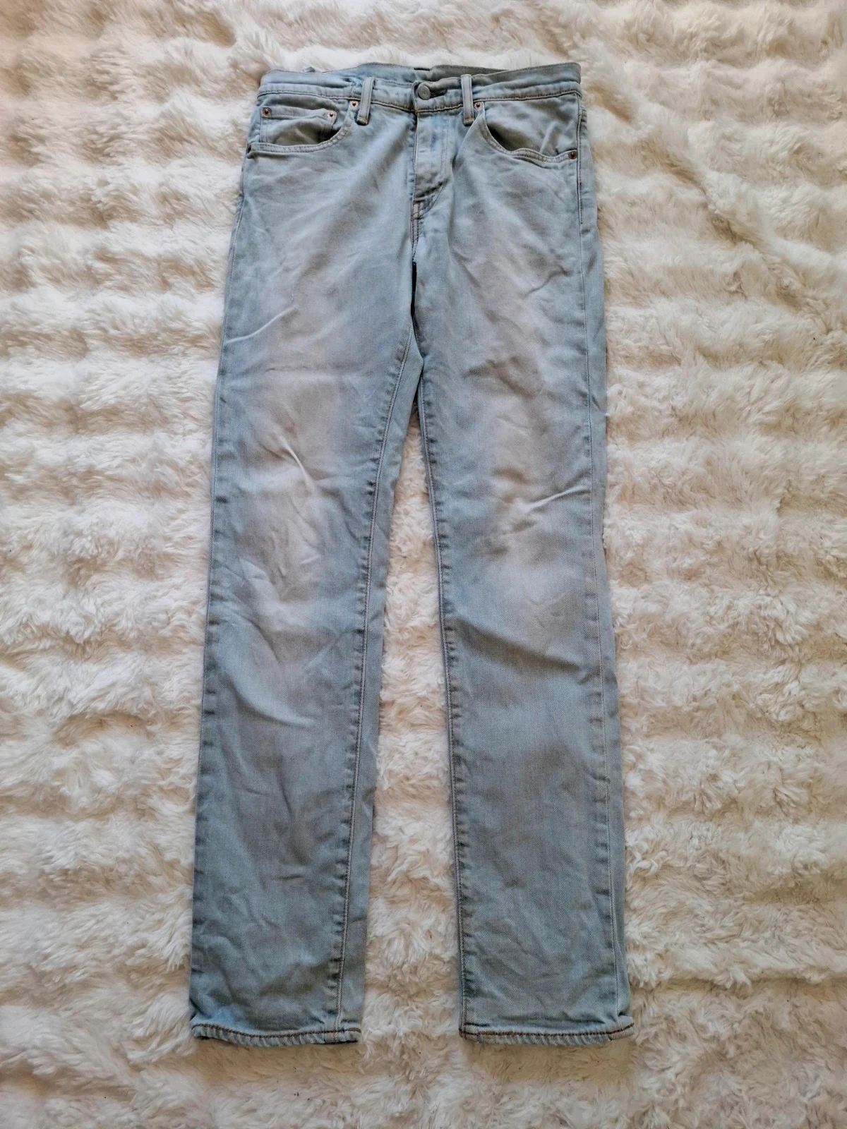 Jean Droit / Slim Levi's Bleu Clair Délavé Rétro T.W31 / L32