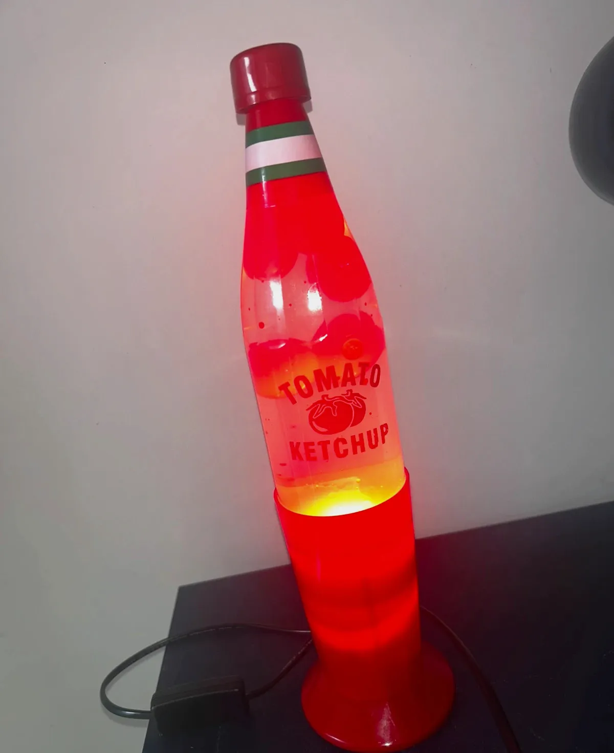 Tomato Ketchup lampe à lave bouteille rouge rétro Y2K pop art décoration insolite 4