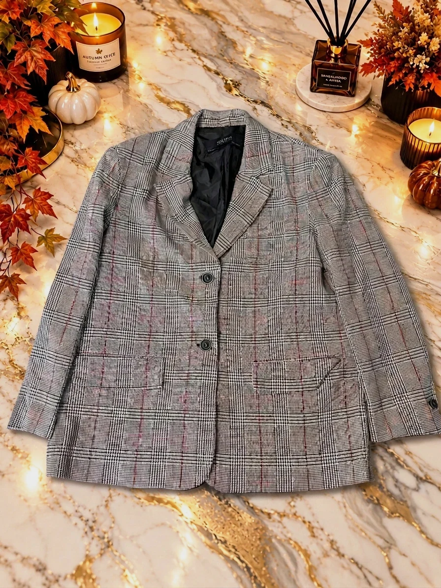 Blazer Zara Basic Collection à carreaux – Taille M