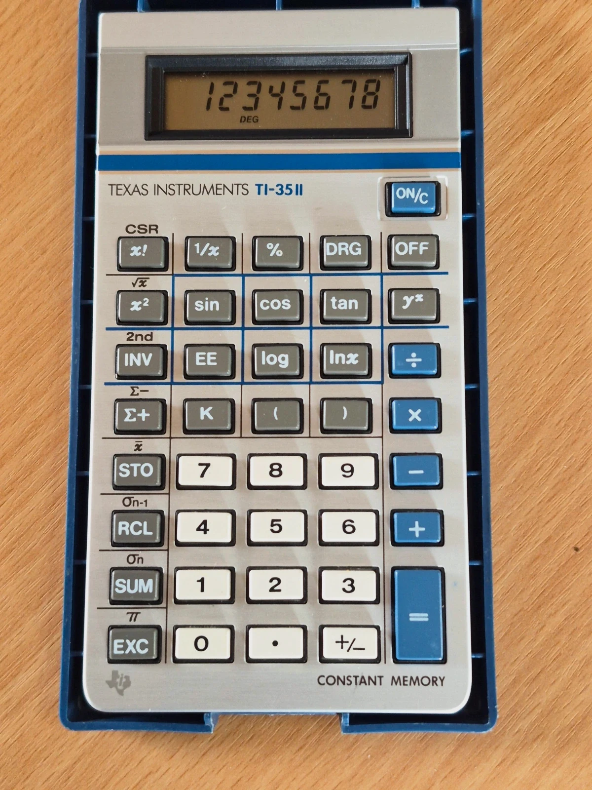 Calculatrice Vintage Texas Instruments TI-35 II + Boîtier années 80