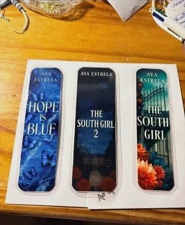 Lots de 3 marque page Aya Estrela - The south girl 1&2 Hope is blue 3 taille petit fais mains