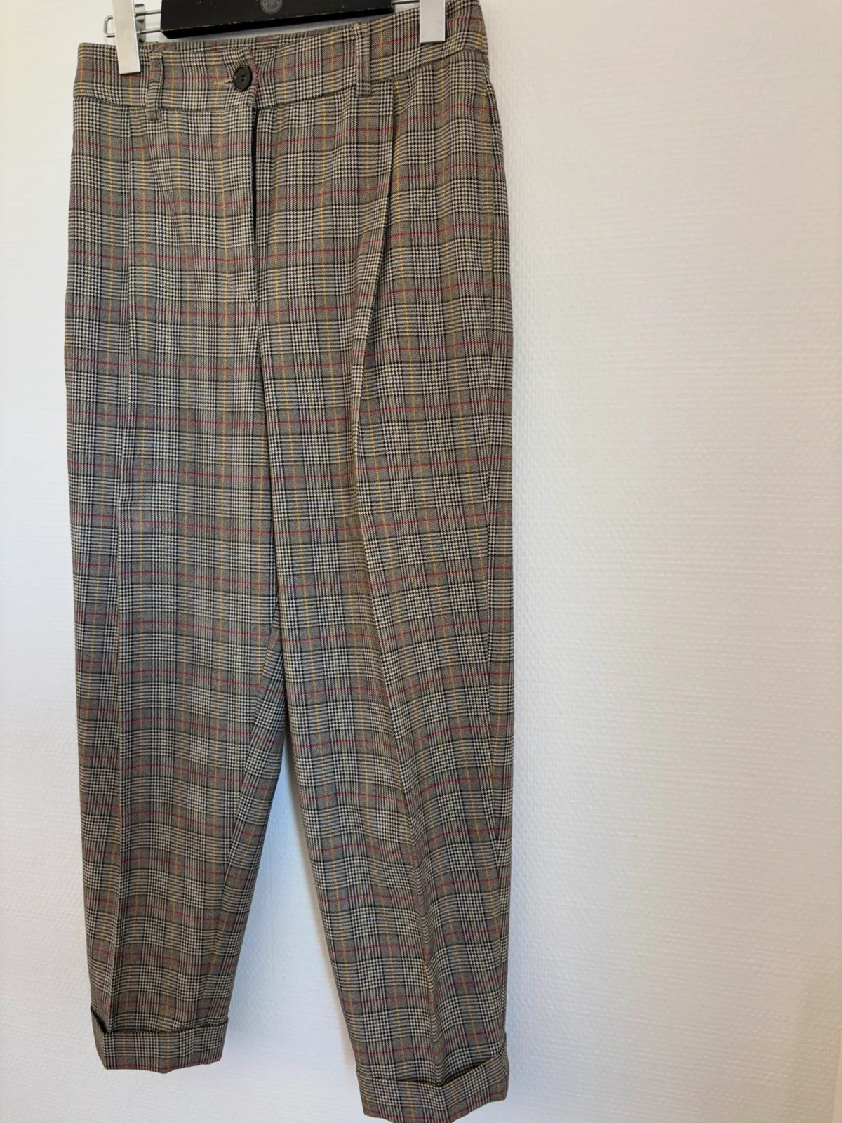 Pantalon à carreaux esprit vintage – Monoprix – taille M / 38 / 10