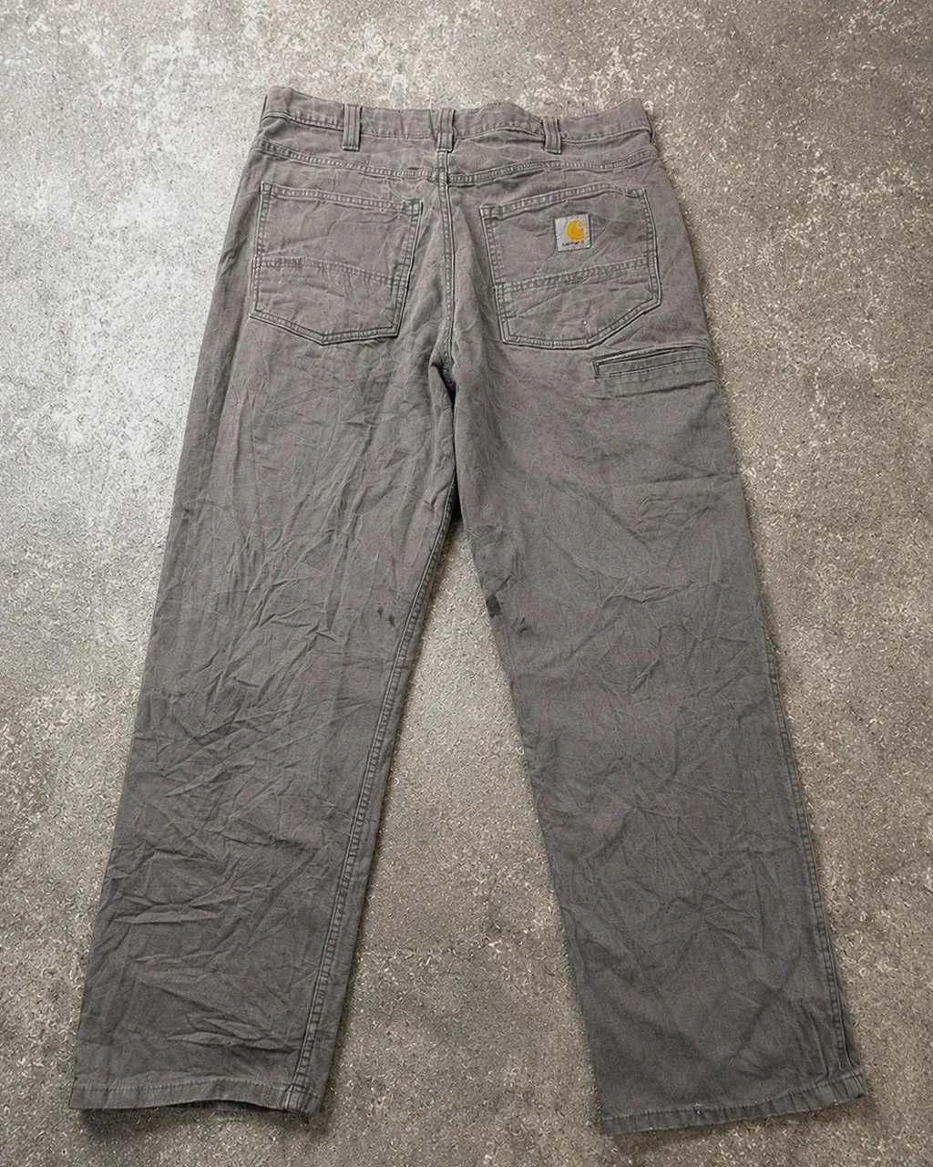 Carhartt Carpenter Workwear Gris Faded Relaxed Fit W32 L32 Pantalon Cargo Utility Homme M