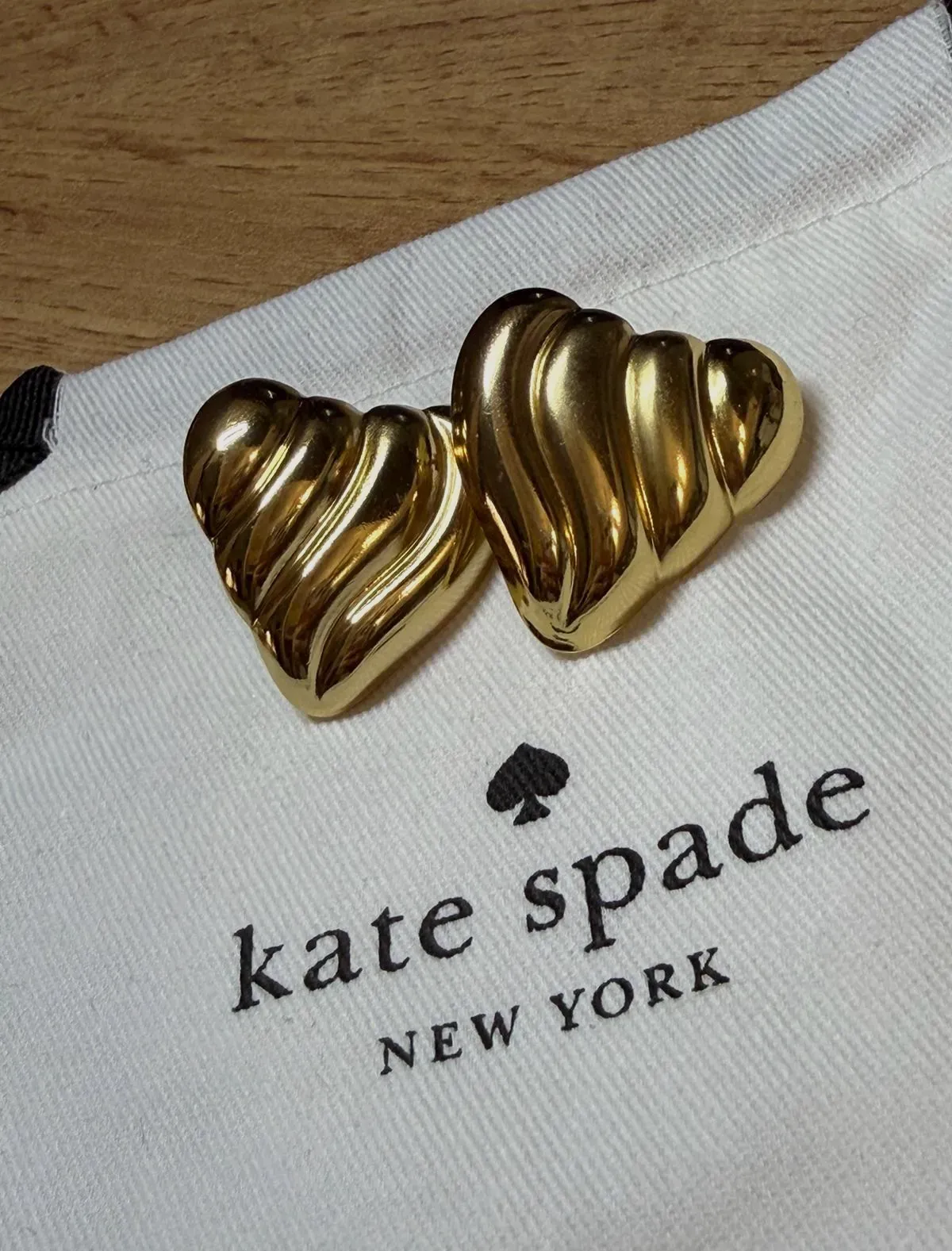 Boucles d'oreilles cœur dorées Kate Spade – Kate Spade – doré – taille Taille unique 5