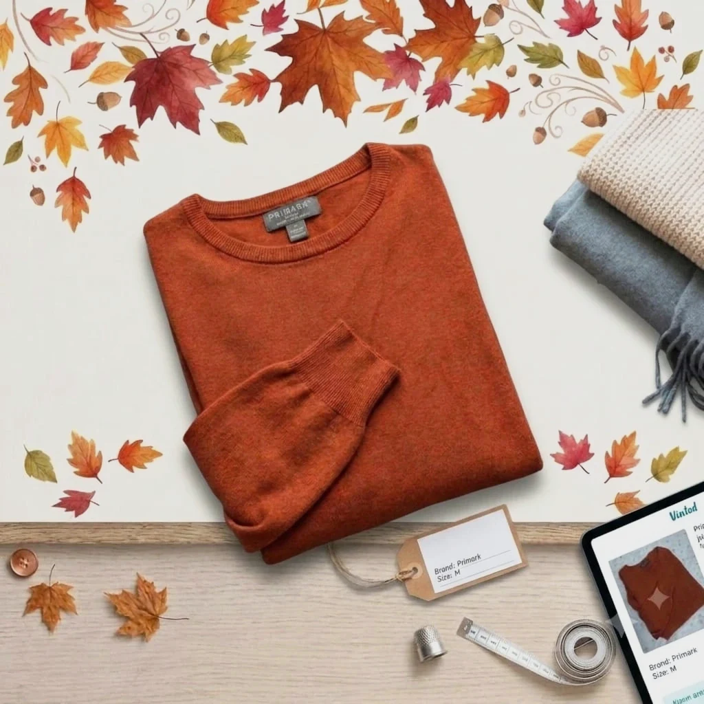 Pull en maille fine. Jersey de punto fino Primark – Color teja/caldera (Talla M) – Primark – taille M / 38 / 10