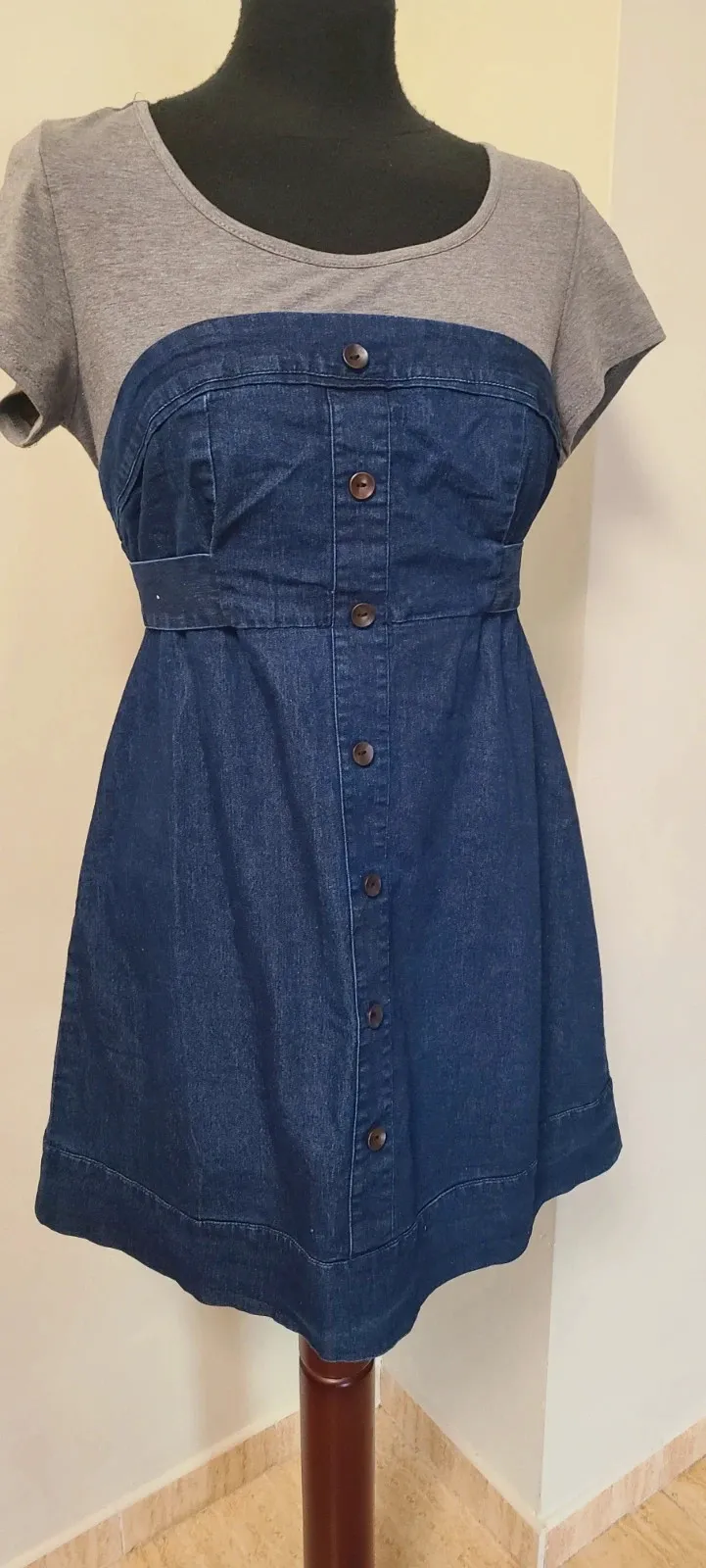 Vestido vaquero talla M superpuesto – Klever Mode – taille M / 38 / 10 2