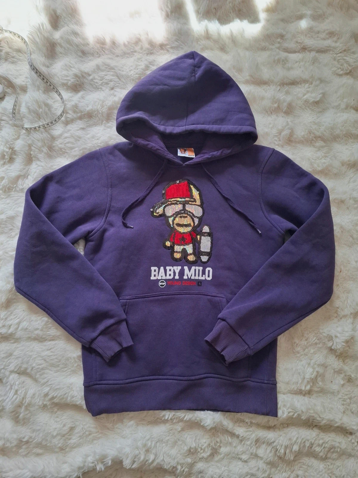 Sweat à Capuche Violet "Baby Milo" T.S – BABY MILO – taille S / 36 / 8
