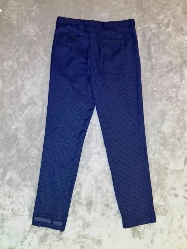 Pantalon - bleu foncé - taille 40 (W32 L32) - coupe droite - tissu texturé – Primark – taille L 2