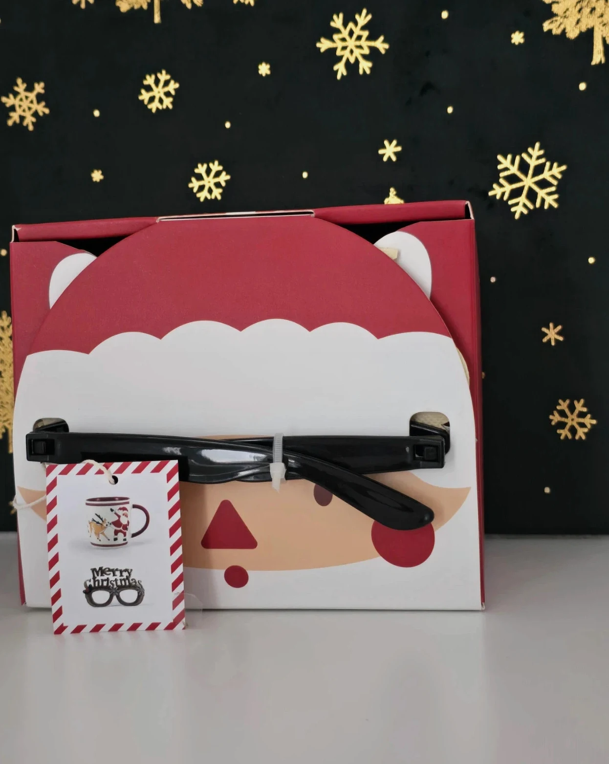 Taza Merry Christmas con gafas