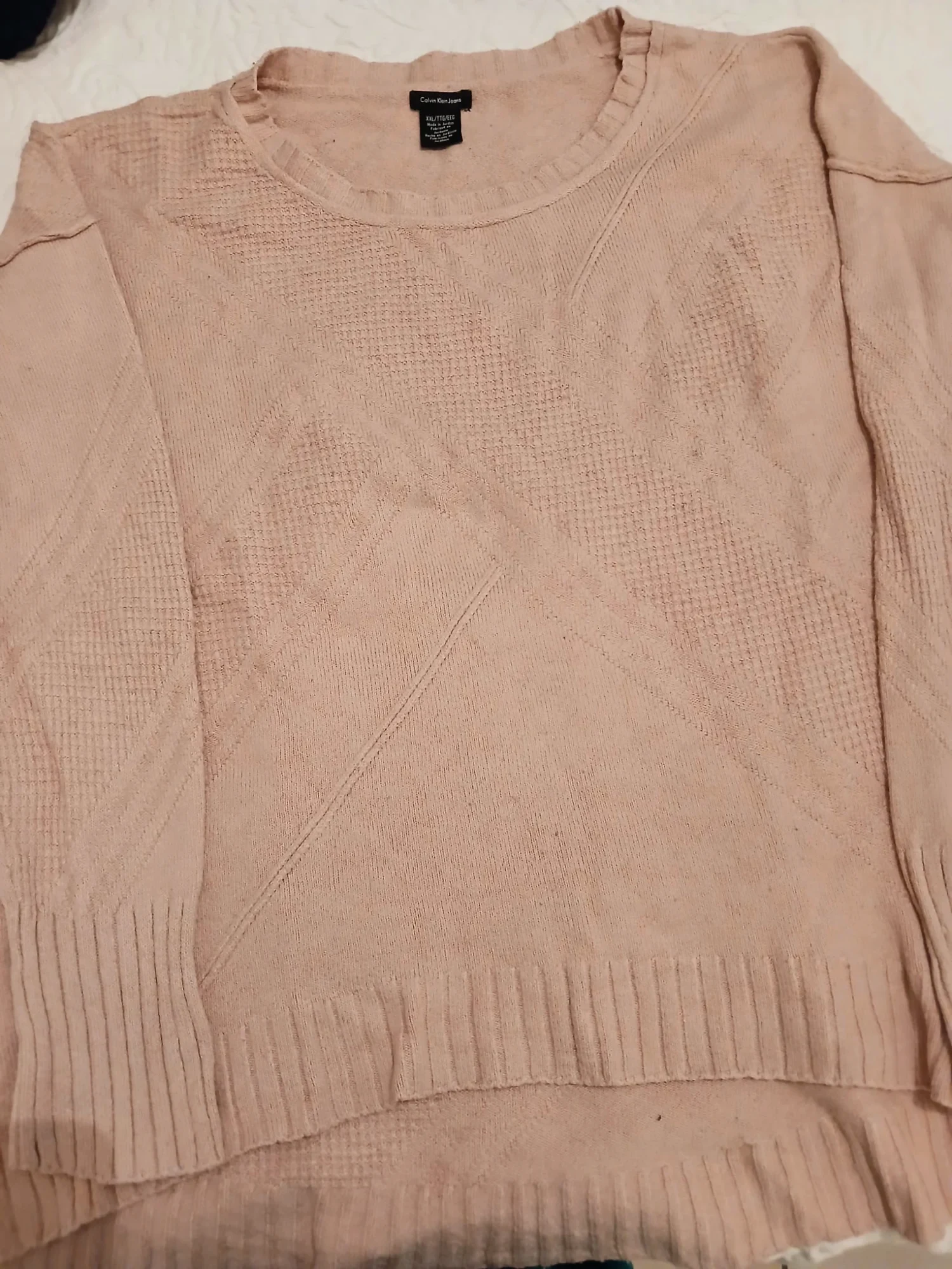 Pull en maille rose Calvin Klein Jeans – Calvin Klein Jeans – taille XXL