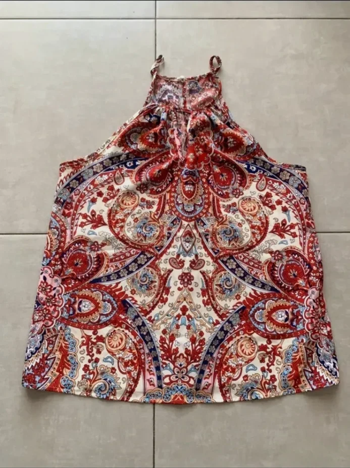 🌺 Top fluide imprimé bohème SHEIN – Taille S – Dos ouvert – Été 🌺 – Shein – taille S / 36 / 8