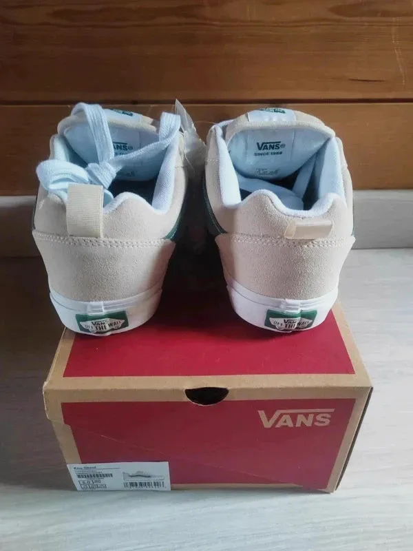 Vans Knu Skool beige et verte – Vans – beige et vert – taille 38 4