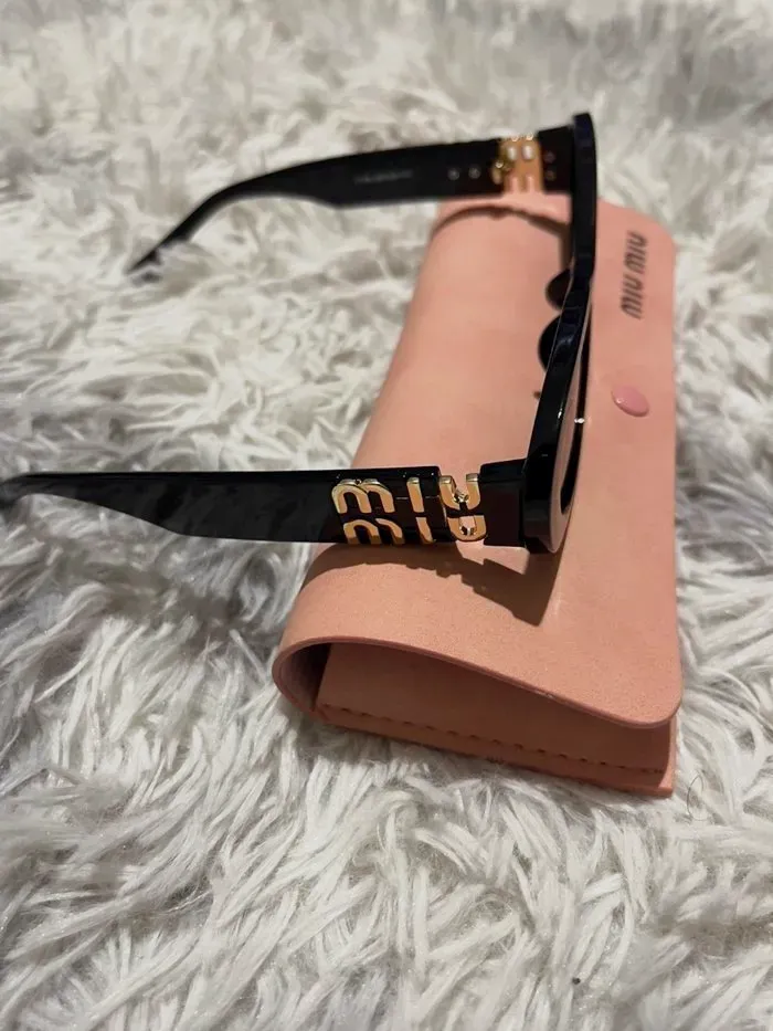 Lunettes de soleil Miu Miu noires – Miu Miu – taille Taille unique 3