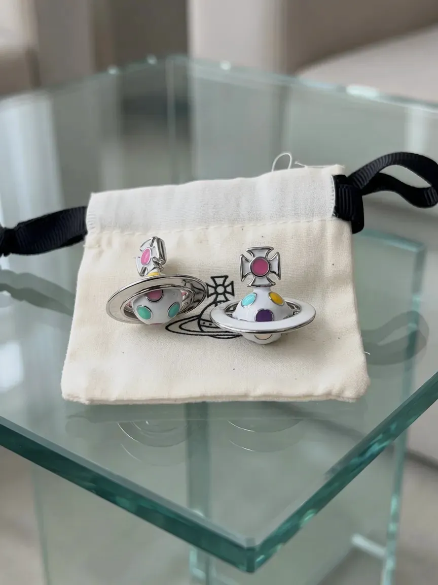 Boucles d'oreilles Vivienne Westwood  – Vivienne Westwood – multicolore pastel (blanc, rose, jaune) 5