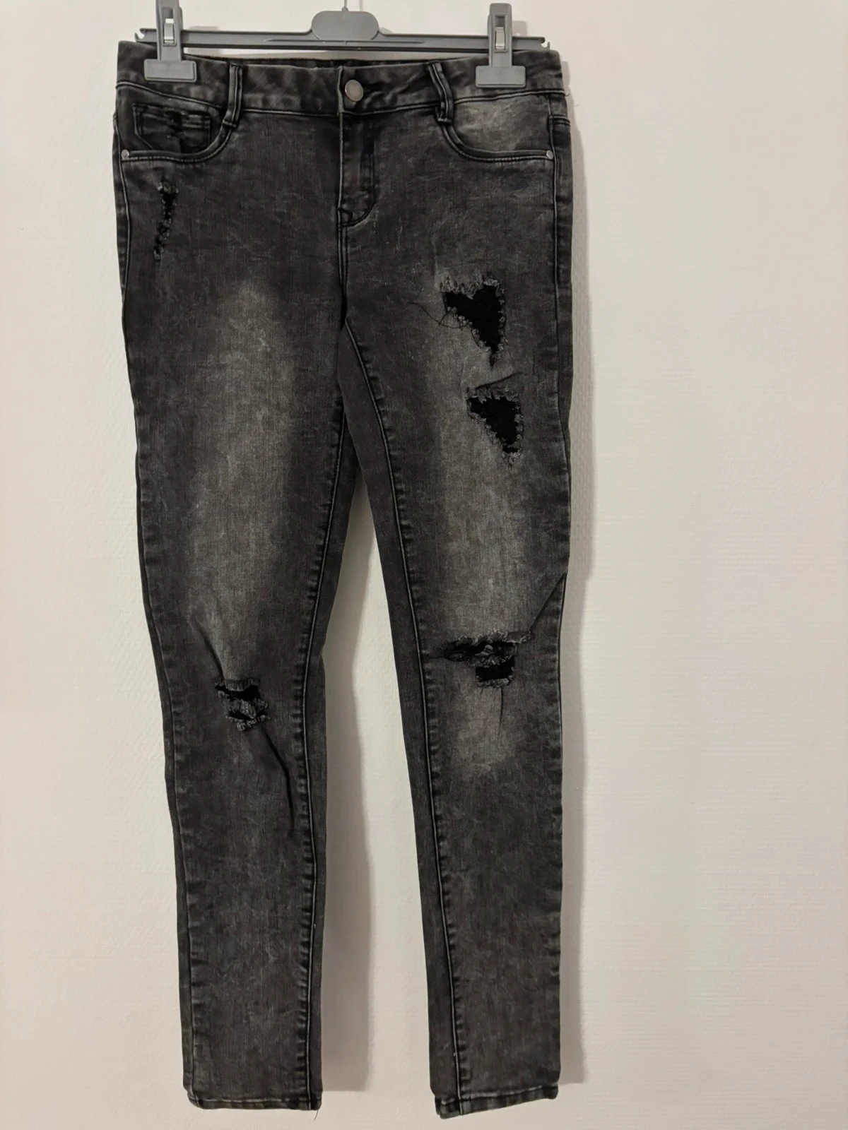 Jean gris destroy