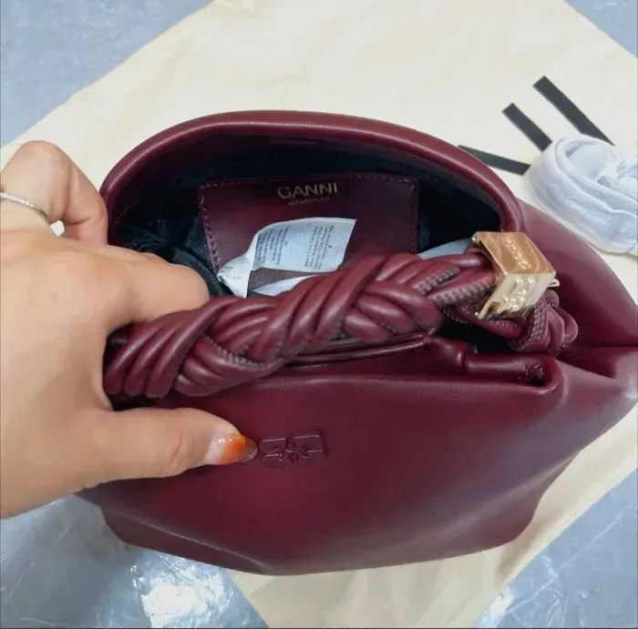 Sac à main femme ganni mini neuf – GANNI – bordeaux – taille Taille unique 6