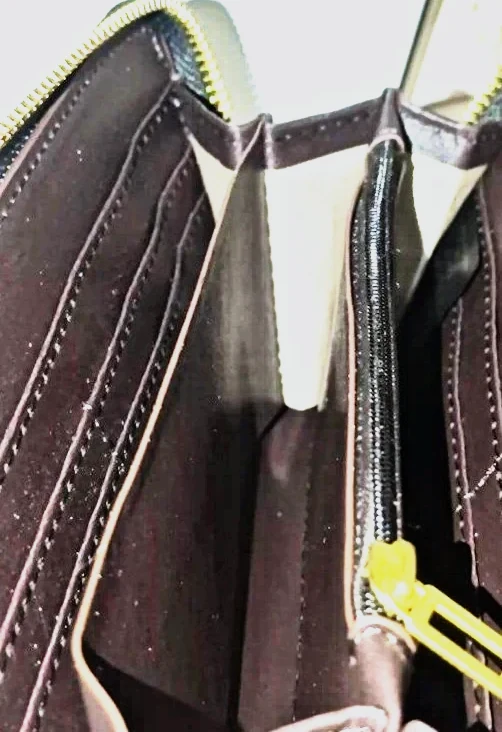 Portefeuille femme noir avec fermetures 