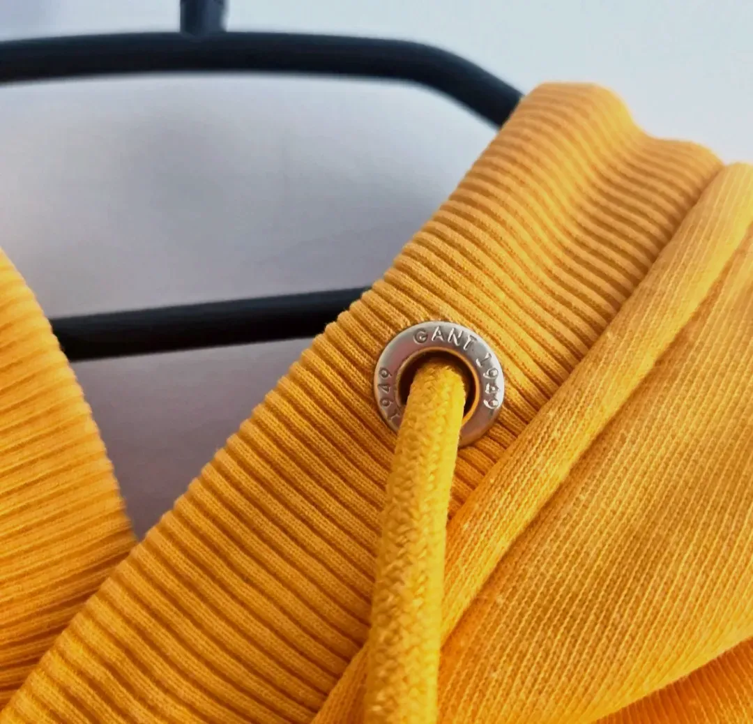 Sweat à capuche Gant jaune avec logo brodé taille S – Gant – jaune – taille S 5