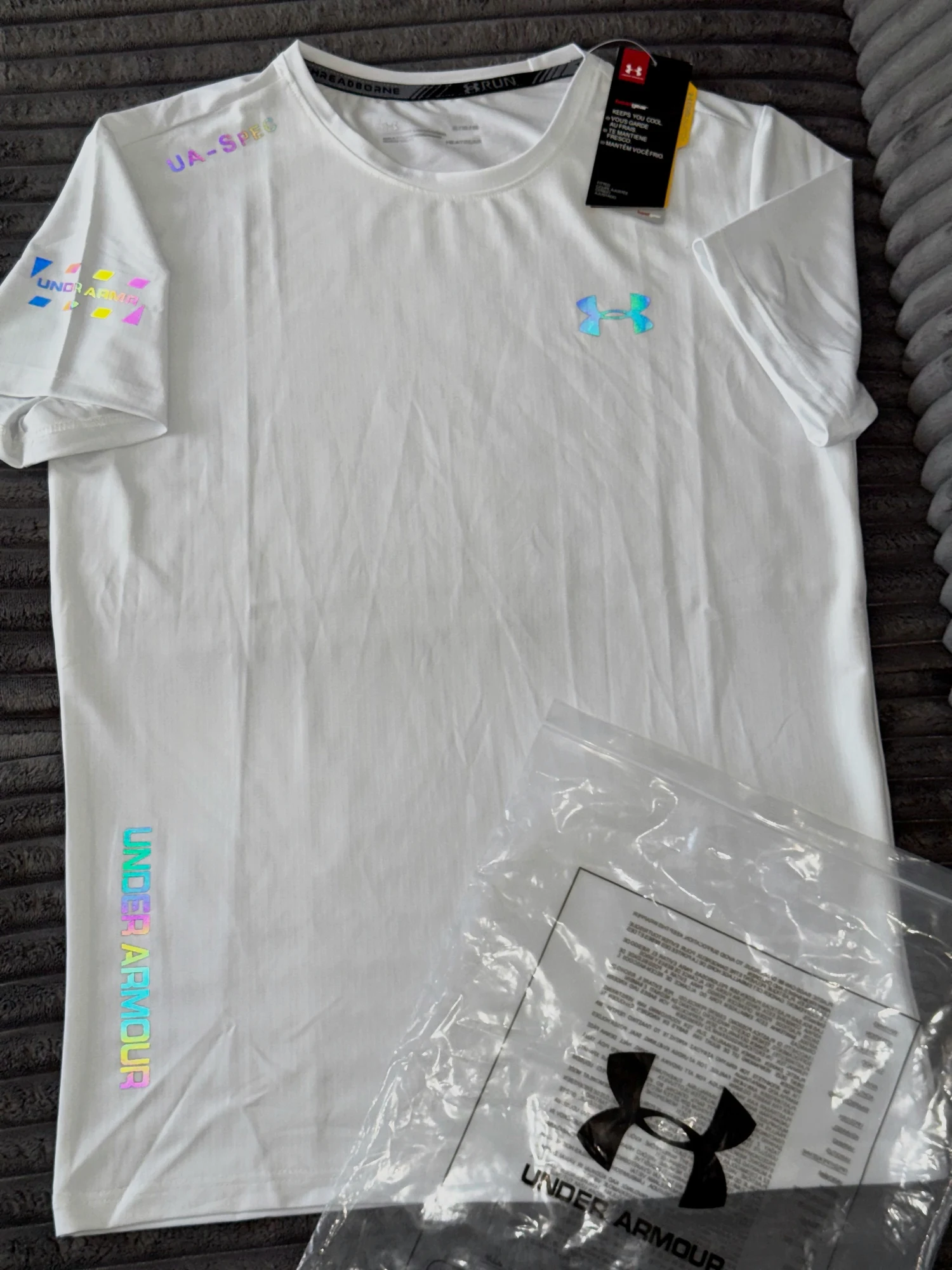 T-shirt de sport blanc Under Armour HeatGear