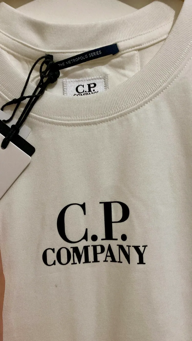 T-shirt CP Company Blanc Logo Noir Neuf Taille M-L Authentique – Cp Company – blanc – taille M 4