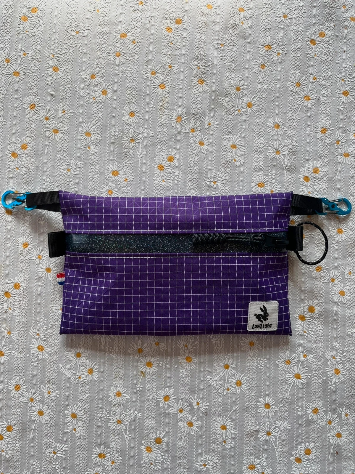 Pochette plate crossbody violette en Ripstop - UL