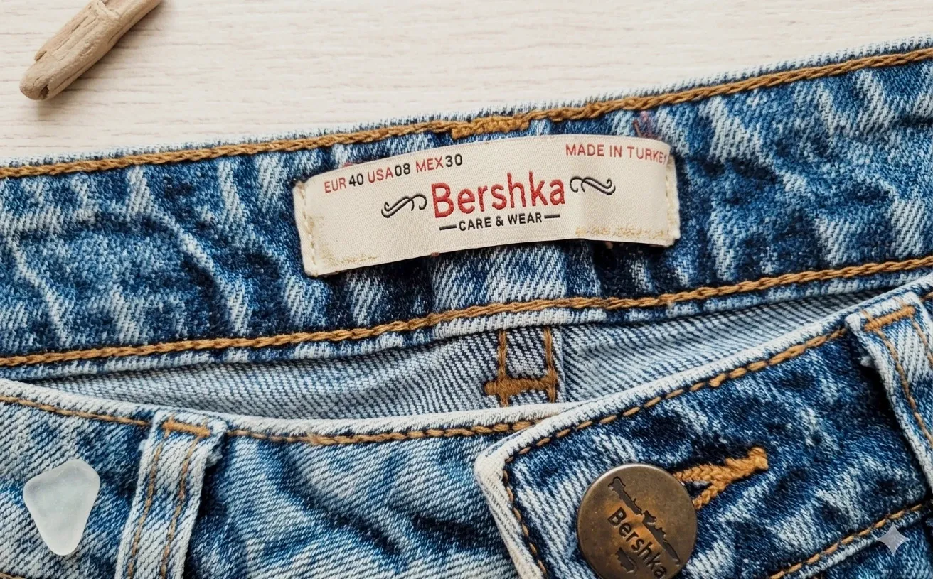 Shorts Vaqueros Desgastados Bershka - Talla 40 (M) – Bershka – taille L / 40 / 12 3