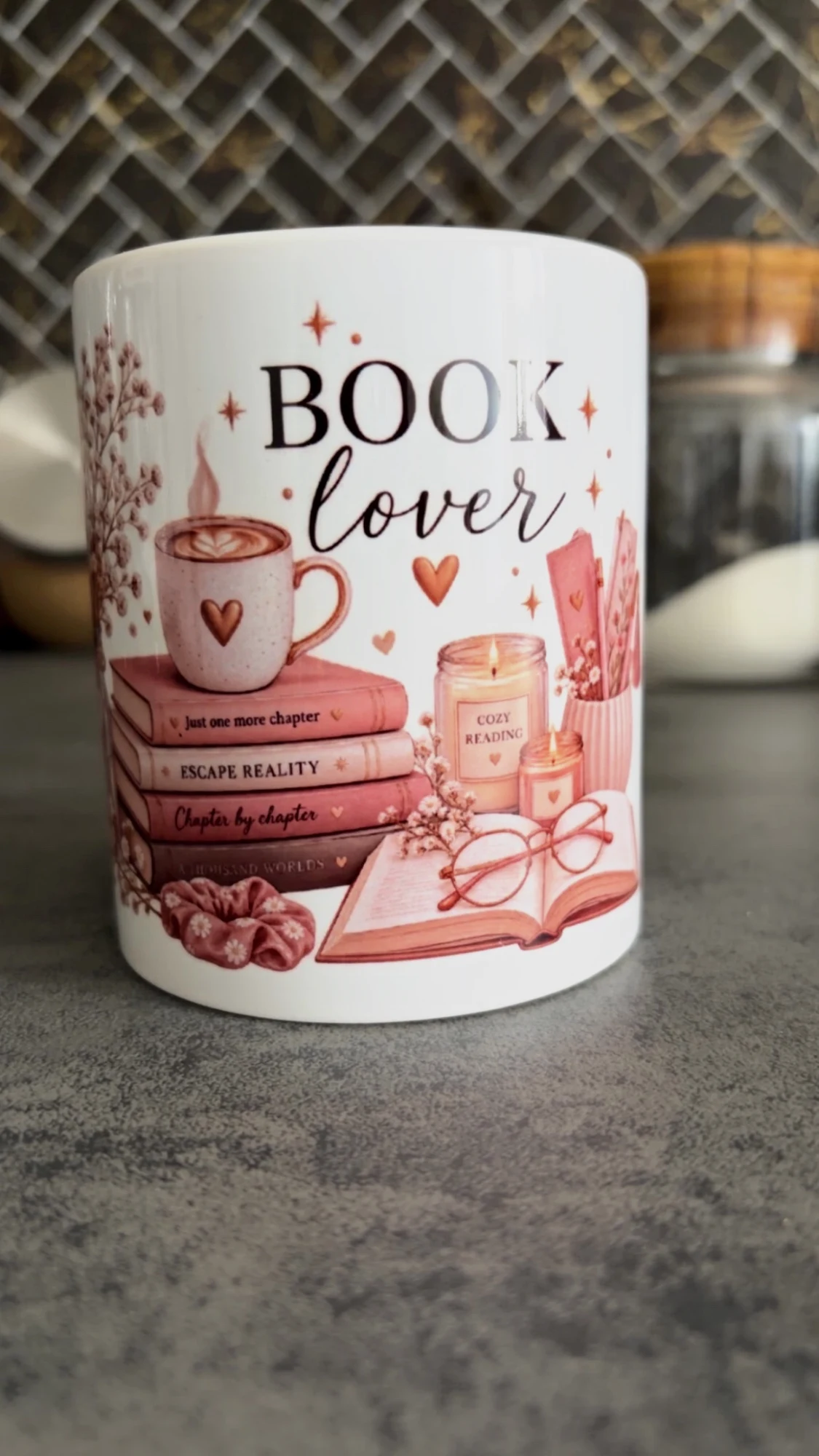 Mug en céramique blanche Book Lover idée cadeau – Marque créateur