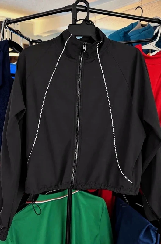 chaqueta deportiva ligera negra, – taille L / US 12-14
