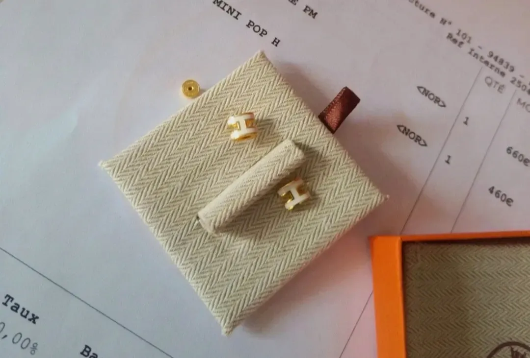 Boucles d'oreilles Hermès Le Plaqué Or Rose bijoux Mini Pop H – Hermès – or rose – taille Taille unique 8