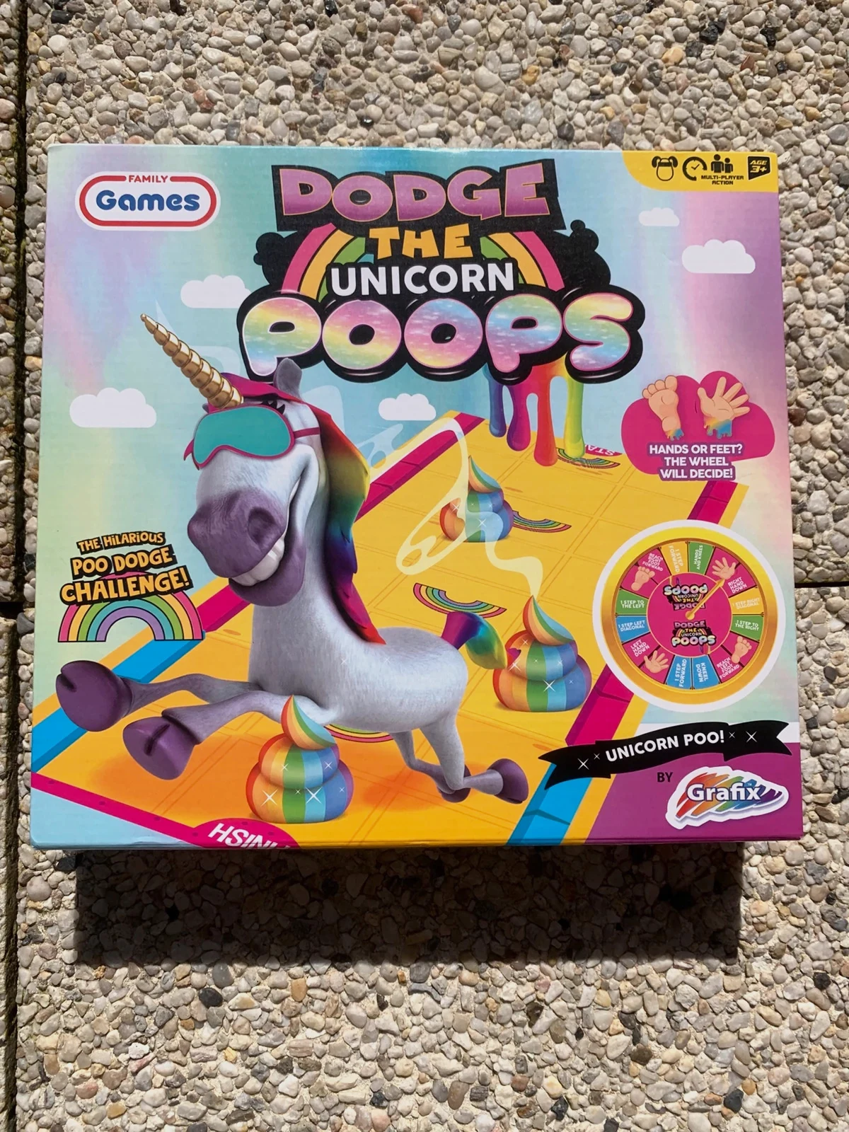 Jeu de société “Dodge the Unicorn Poops” jeu fun enfants (anglais) – Grafix