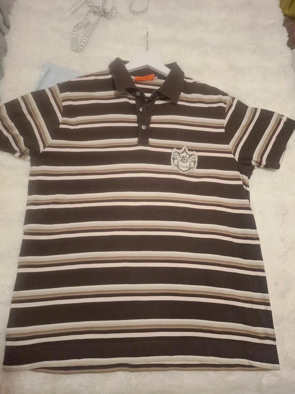 Polo Oxbow Vintage "H7 Rambert" - Marron & Beige Rayé - Collection 07 - Taille M